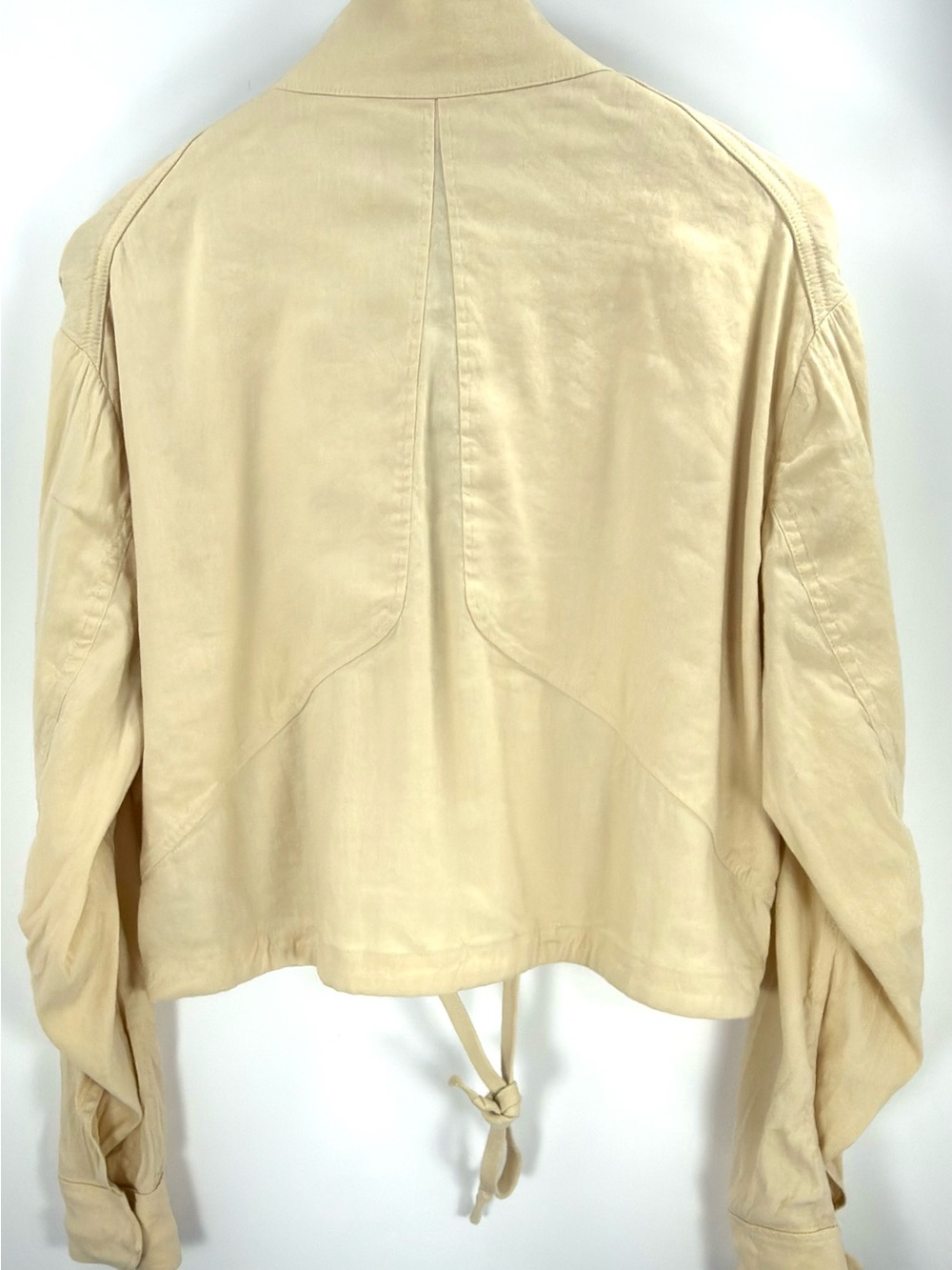 Rag & Bone M65 Cream Cropped Linen Blend Field Jacket M - Picture 3 of 13